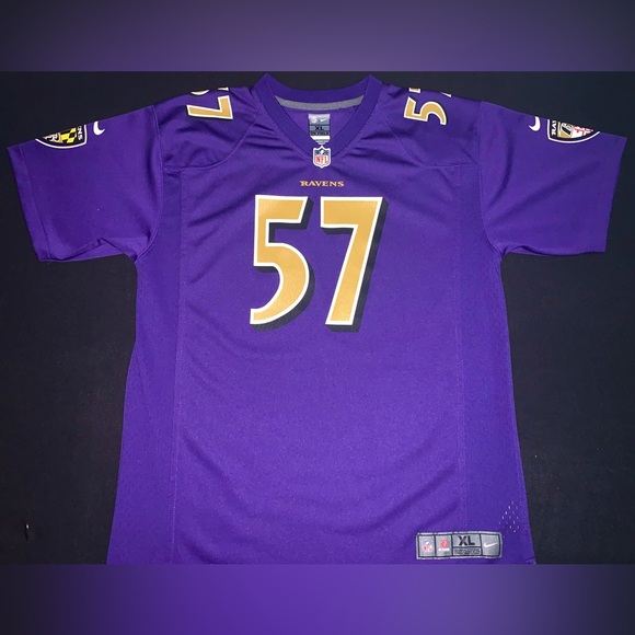Nike CJ Mosley Baltimore Ravens #57 Purple Gold Color Rush Jersey